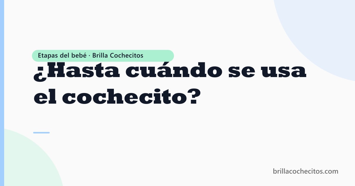 Cochecito vacío en un pasillo — cuándo dejar de usarlo